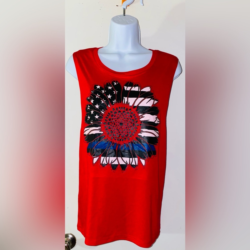 Bella Canvas hand pressed screen printed tank top.